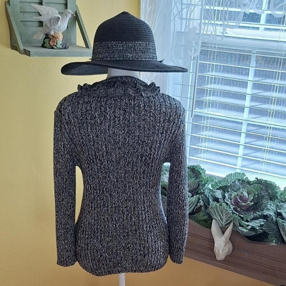 Ruby Rd black silver cardigan - Picture 2 of 5